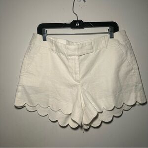 J. Crew Cream Scalloped Women Shorts